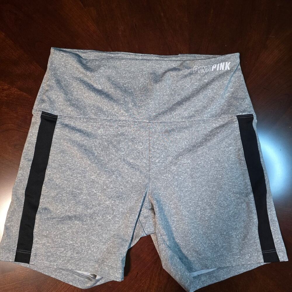 PINK Active Athletic Shorts Women's Gray Bike Shorts size med